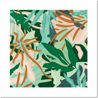 Abstract Jungle / Tropical Plants Posters and Art